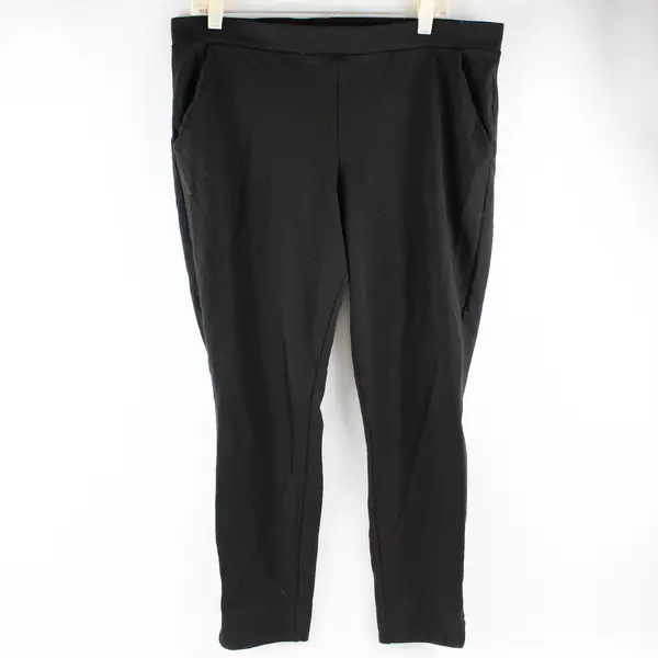 HUF Solid Black Tapered Leg Pull-On Activewear Pants Women's XL
