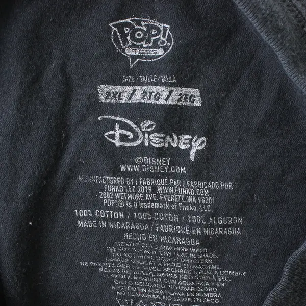 Pop! Tees Gamer Mickey Mouse Black Short-Sleeved Graphic T-Shirt Men's 2XL