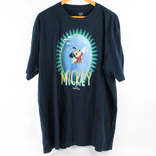 Pop! Tees Mickey Fantasia Navy Blue Graphic T-Shirt Men's Size 3XL