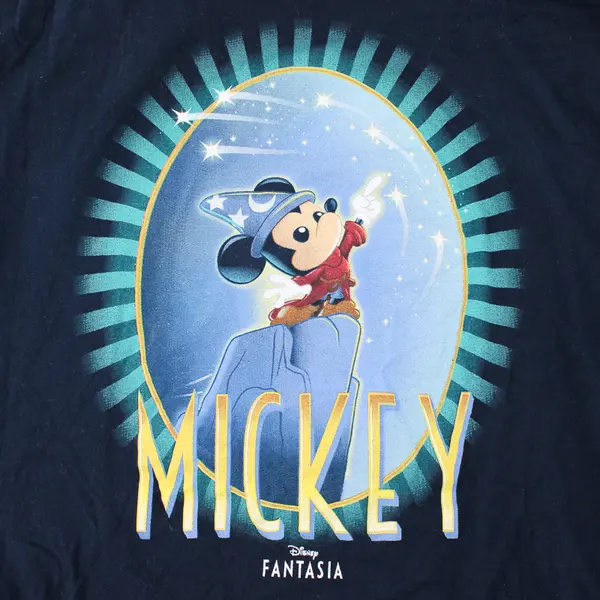 Pop! Tees Mickey Fantasia Navy Blue Graphic T-Shirt Men's Size 3XL