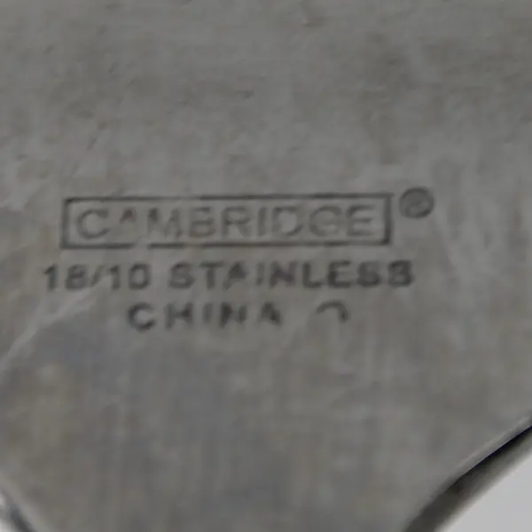 5 Cambridge Silver Unknown Pattern 18/10 Satin Frosted Geometric Square Handles