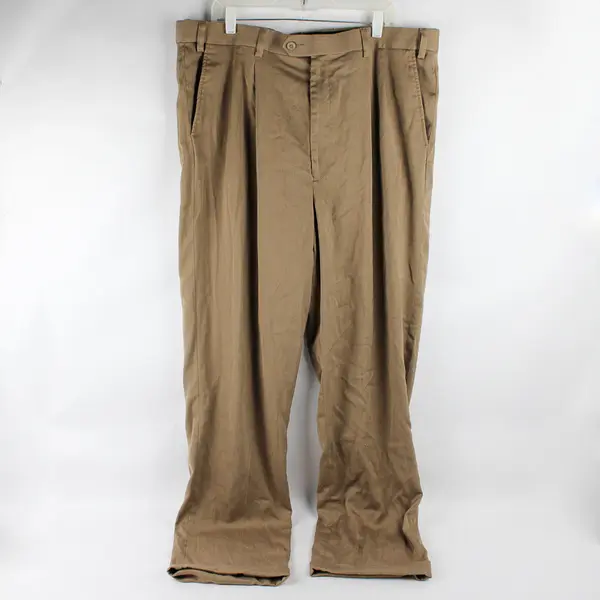 GS Brown Pleated Straight-Leg Dress Pants Men's Size 42/34