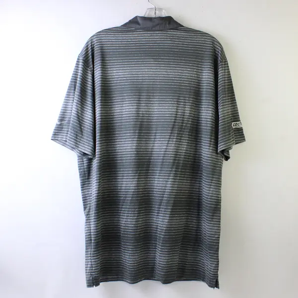 Nike Golf Gray Striped Polo Shirt Men's Size XL