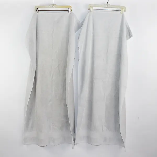 Lot Of 2 Lacoste Matching Solid White Color Bath Towels 100% Cotton 29" x 50.5"