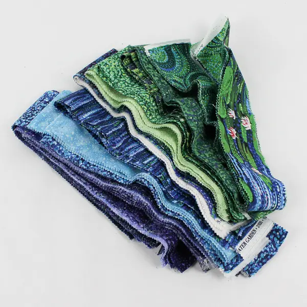 1 lb Lot Quilt Binding Pieces 2-1/2" x 42" Green Blue Purple