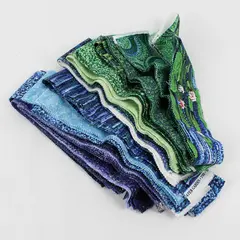 1 lb Lot Quilt Binding Pieces 2-1/2" x 42" Green Blue Purple