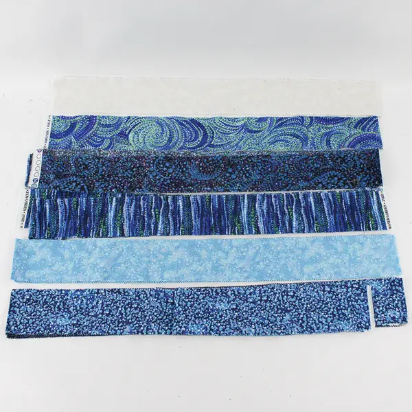 1 lb Lot Quilt Binding Pieces 2-1/2" x 42" Green Blue Purple