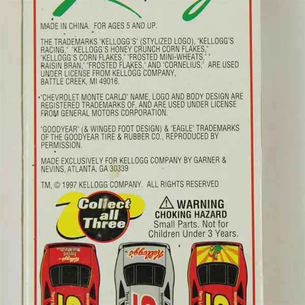 Lot of 2 Kellogg's NASCAR Terry Labonte Die-Cast Mini Cars 1:64 Scale