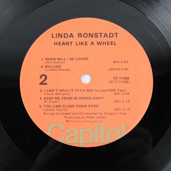 Linda Ronstadt Heart Like A Wheel Vinyl Music Record Album