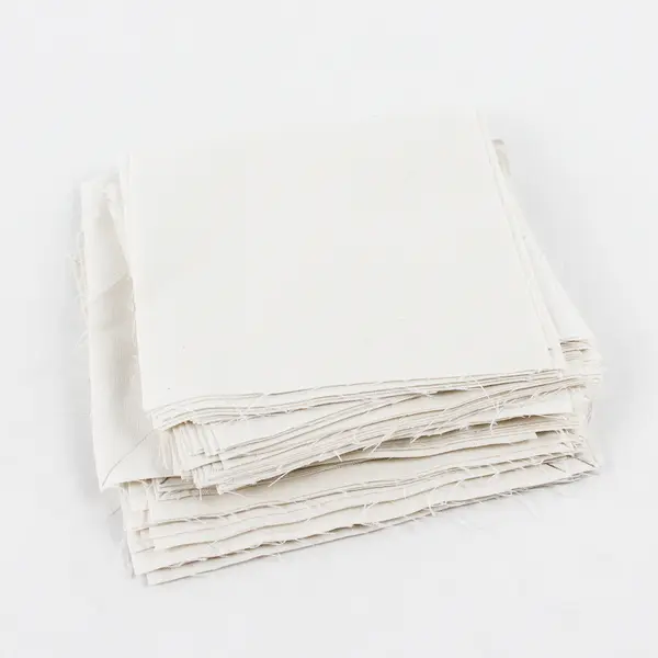 Lot of 77 Pre-Cut Off-White Quilting Fabric Squares 5"