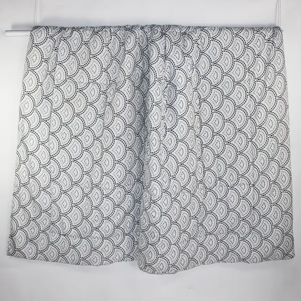 Ascot Enterprises White With Gray Stitch Pattern Comforter Bedding 88" x 98"