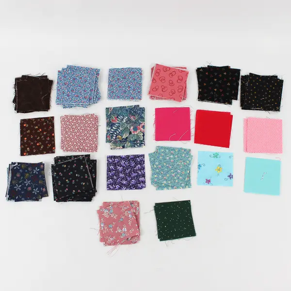 Lot of Pre-Cut Vintage Quilting Fabric Squares 2-1/2"