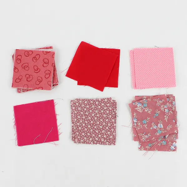 Lot of Pre-Cut Vintage Quilting Fabric Squares 2-1/2"