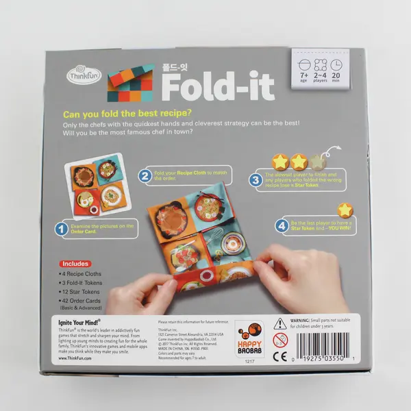 2017  Fold-It by Thinkfun Folding Recipe Cloth Game