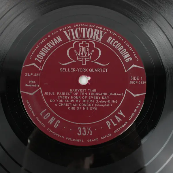 Keller-York Quartet Harvest Time Western Gospel LP