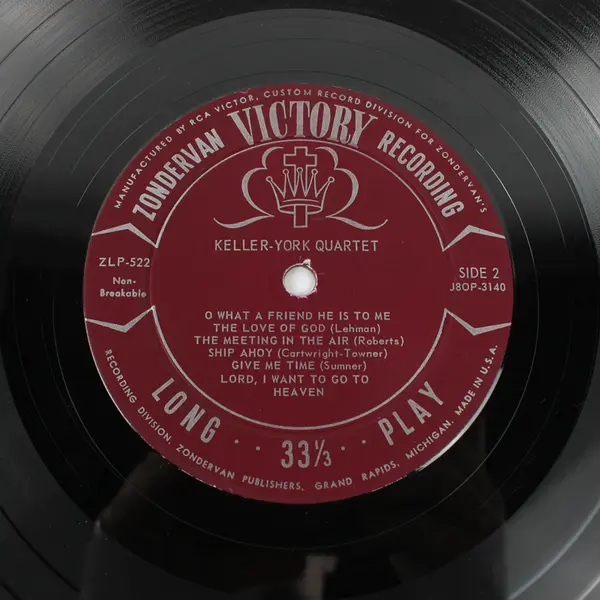 Keller-York Quartet Harvest Time Western Gospel LP