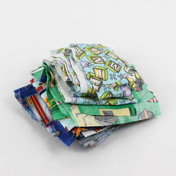 Lot of Boys' Quilting Fabric Scraps Varied Colors DIY Crafts