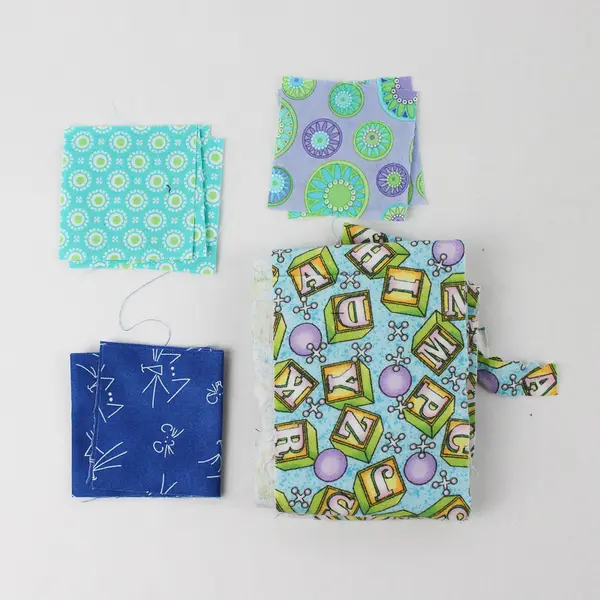 Lot of Boys' Quilting Fabric Scraps Varied Colors DIY Crafts