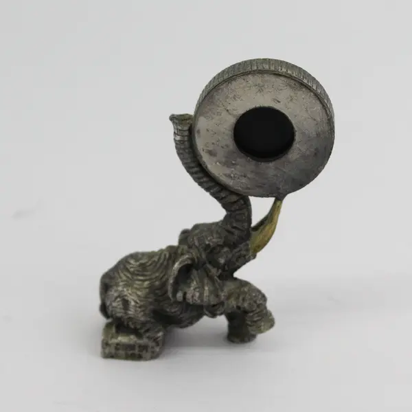 1994 SPI Vintage Brass And Pewter Elephant Desk Clock