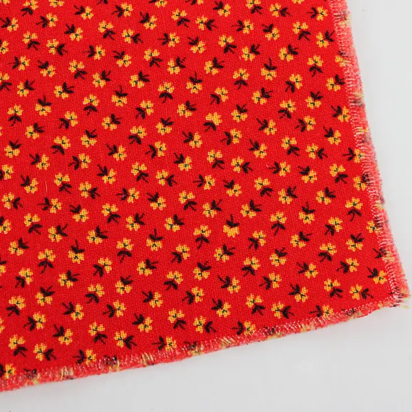 Vintage Handmade Flower Quilt Block 16" x 16" Yellow and Orange