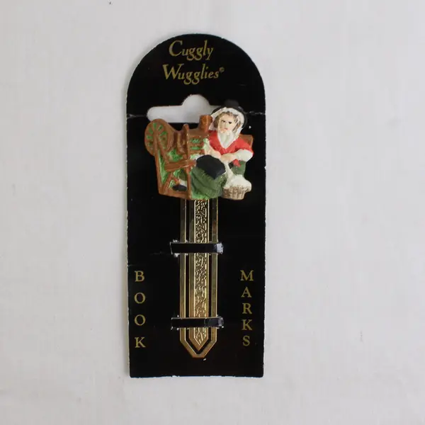 Hand-Painted Cuddly Wugglies Bookmark Welsh Lady Spinning New