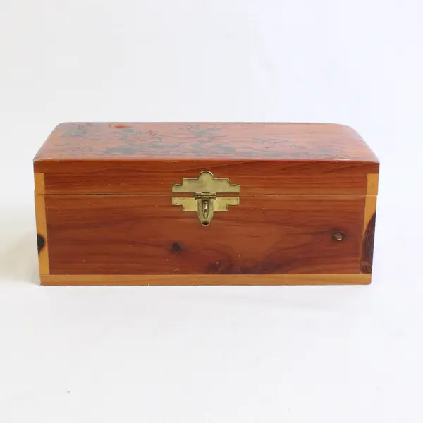 Vintage Great Smoky Mountains Cedar Storage Box