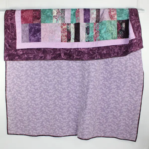 Handmade Purple/Green Tie Dye Pattern Quilt Bed Spread Full/Queen 91" x 78"