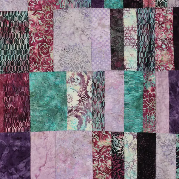 Handmade Purple/Green Tie Dye Pattern Quilt Bed Spread Full/Queen 91" x 78"