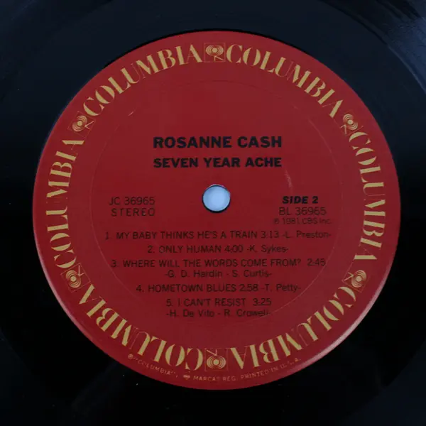 Rosanne Cash - Seven Year Ache 12" Vinyl Record LP - Good Used