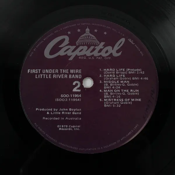 Little River Band First Under The Wire Vinyl  Capitol SOO-11954