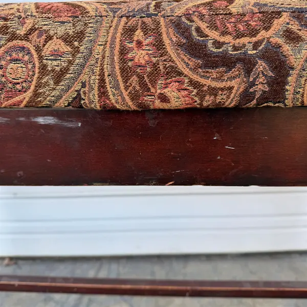 Vintage Paisley Upholstered Lift Top Storage Piano Bench - Local Pickup Only