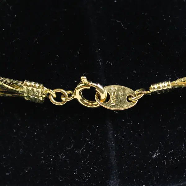 Vintage Avon Gold-Tone Braided Necklace Interwoven Faux Pearls 18.5"