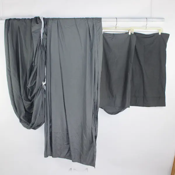 Lot Of 4 Unbranded Solid Dark Gray Queen Bed Set (Fitted, Flat, 2 Pillowcases)