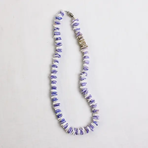 Lot of 2 Colorful Dyed Shell Chip Beaded Necklaces 16"