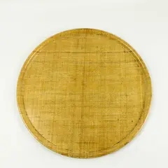 Vintage Raffiaware 17in Serving Tray Mid-Century Woven Raffia Decor