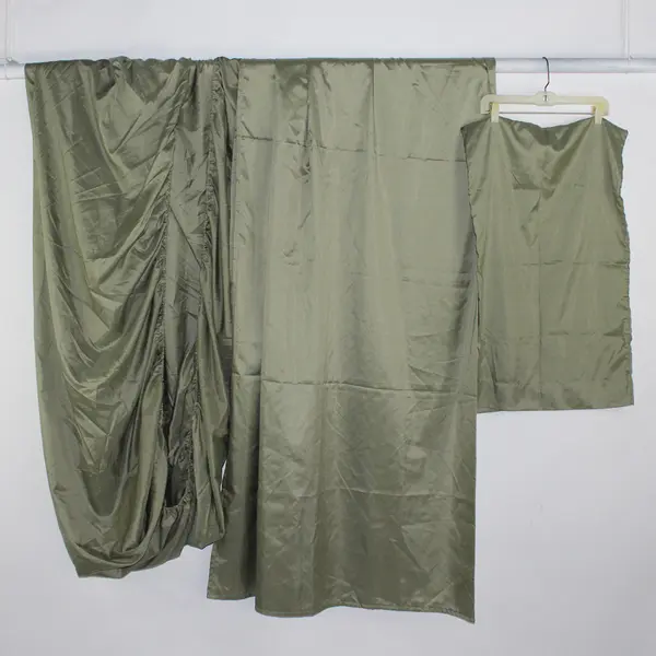 Lot Of 3 Pem American Inc Green Twin Bed Set Fitted, Flat, Pillowcase 100% Poly