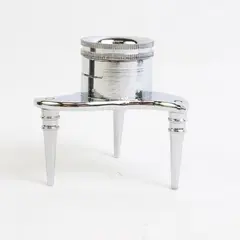 Silver-Tone Tripod Loupe Magnifier with Case