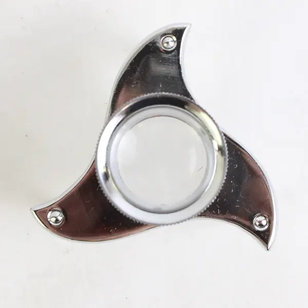 Silver-Tone Tripod Loupe Magnifier with Case