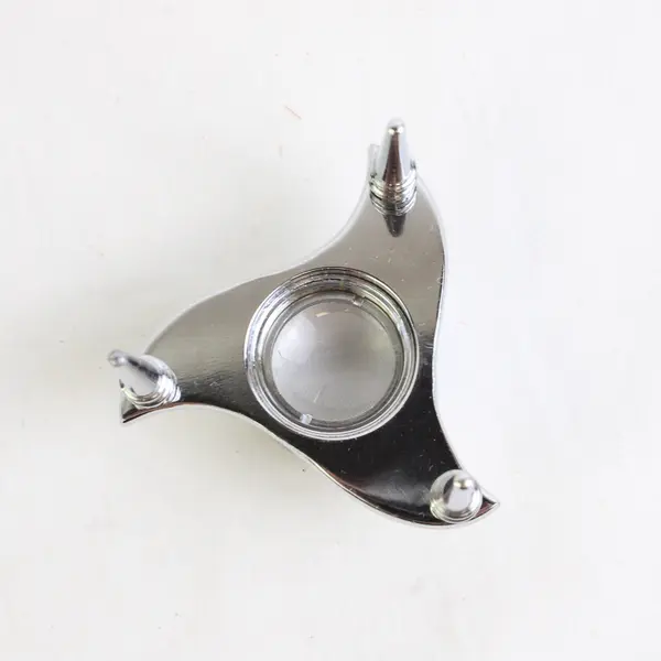 Silver-Tone Tripod Loupe Magnifier with Case