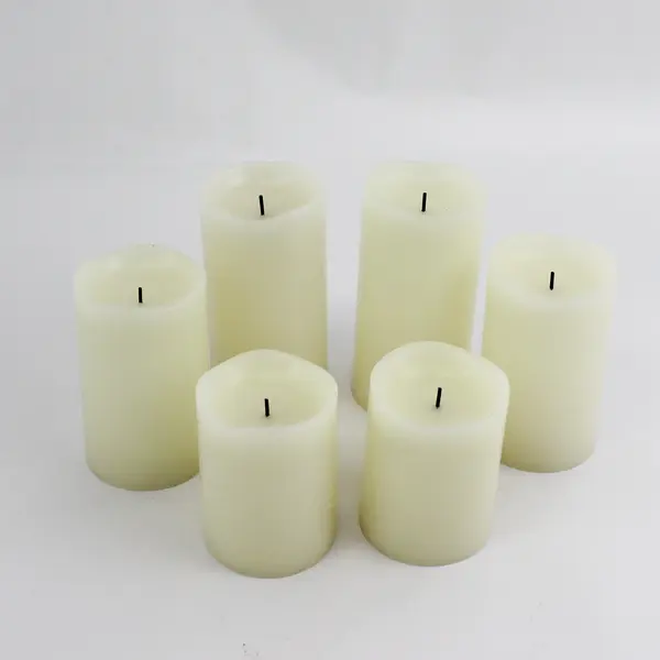 Set Of 6 Battery Operated Candles  4, 5 and 6 inches