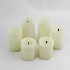Set Of 6 Battery Operated Candles  4, 5 and 6 inches