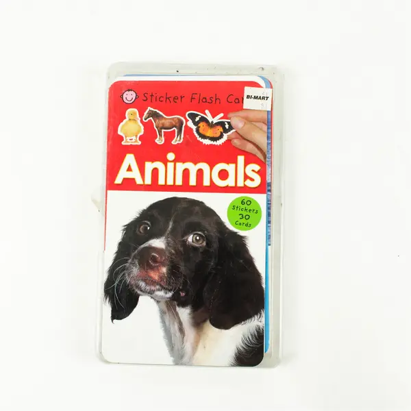 Sticker Flashcards Animals Early Learning Preschool Vocabulary Reading