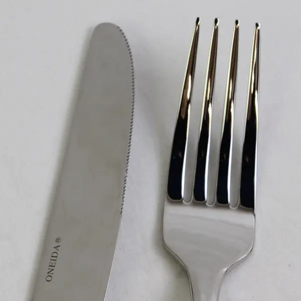 Lot of 2 Oneida Silver Patrician Pattern SS Salad Fork Dinner Knife New Rare HTF