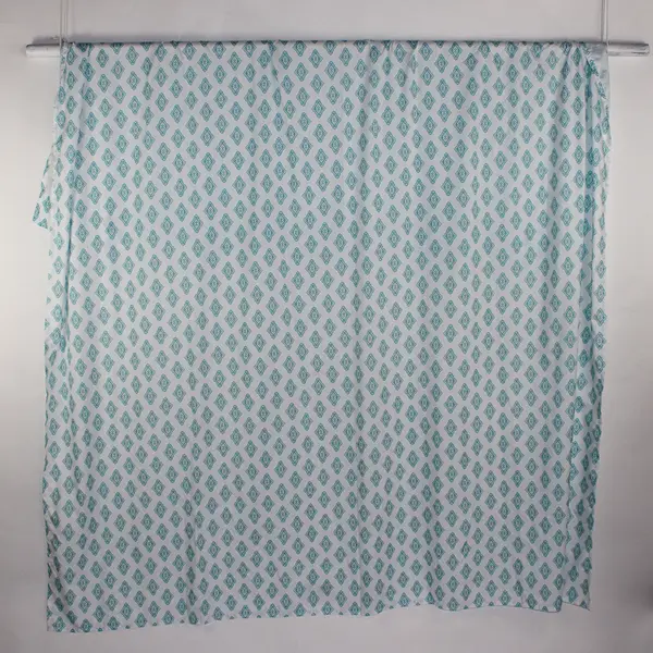  Lot Of 4 Mainstays White/Teal Full Sized Bed Set (Fitted, Flat, 2 Pillowcases)