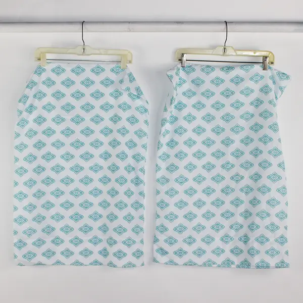  Lot Of 4 Mainstays White/Teal Full Sized Bed Set (Fitted, Flat, 2 Pillowcases)