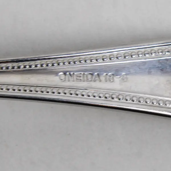 Oneida Silver OHS134 Pattern 18/8 Stainless Salad Serving Fork 7.5" Rare HTF 