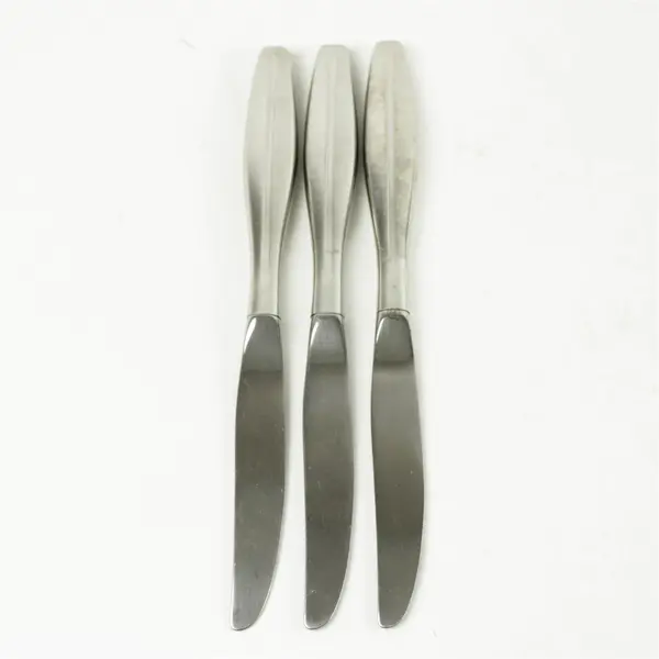 Set of 3 Oneida Arris Stainless Modern Hollow Knives