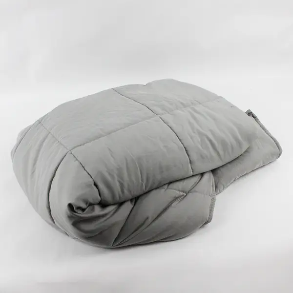 Unbranded Solid Light Gray Color Weighted Blanket 68.5" x 48" (12 lbs)
