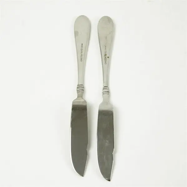 Set of 2 Oneida Avondale Stainless Flat Handle Master Butter Knives