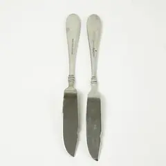 Set of 2 Oneida Avondale Stainless Flat Handle Master Butter Knives